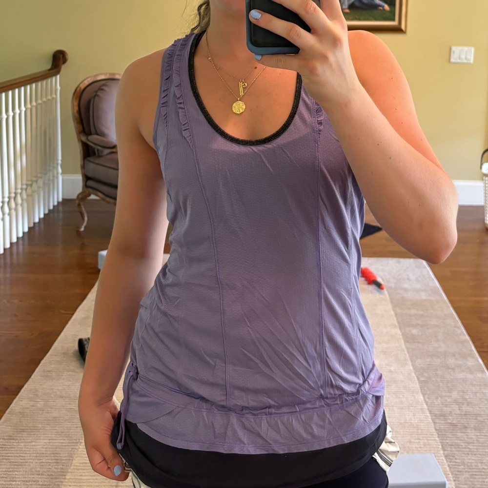 Vintage style Lululemon Ruffle Tank
